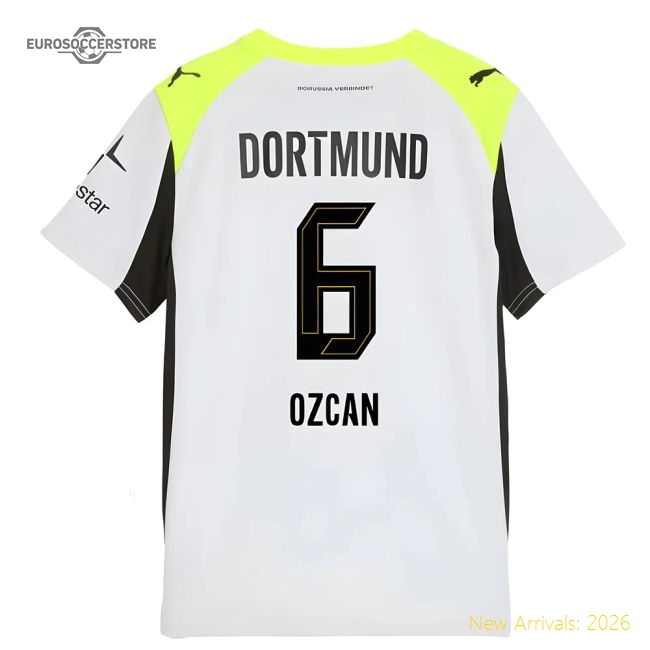 Genuine 2025-2026 Borussia Dortmund Away Shirt (Kids) (Ozcan 6)