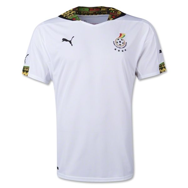 Lightweight 2014 FIFA World Cup Ghana Home Soccer Jersey Shirt