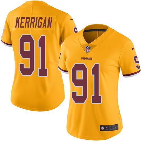NFL W R Redskins Ryan Kerrigan #91 Limited Red Authentic Jersey