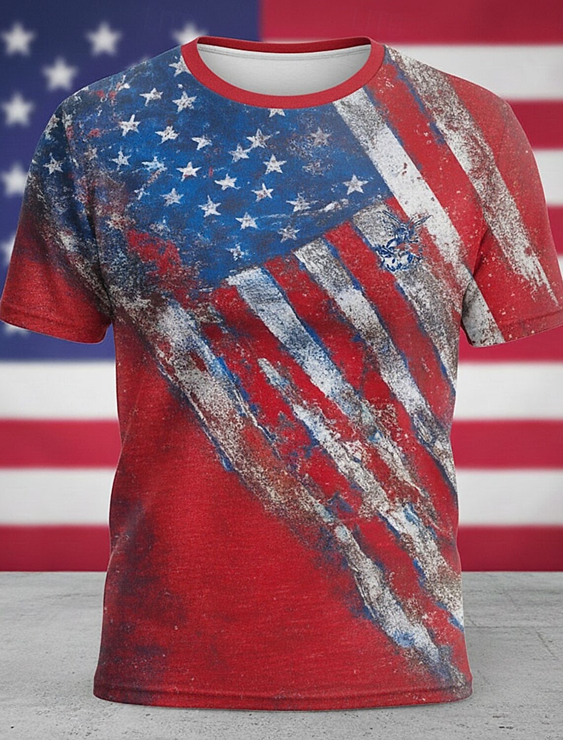 4th of July 2026 250th Memorial Day Men's Patriotic Designer Patriot Short Sleeve T-Shirt