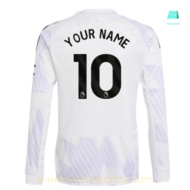 2025-2026 Man Utd Long Sleeve Away Shirt (Kids) (Your Name)