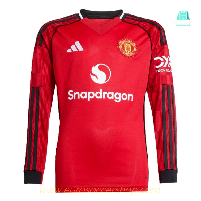 2025-2026 Man Utd Long Sleeve Home Shirt (Kids) (B.Fernandes 8)