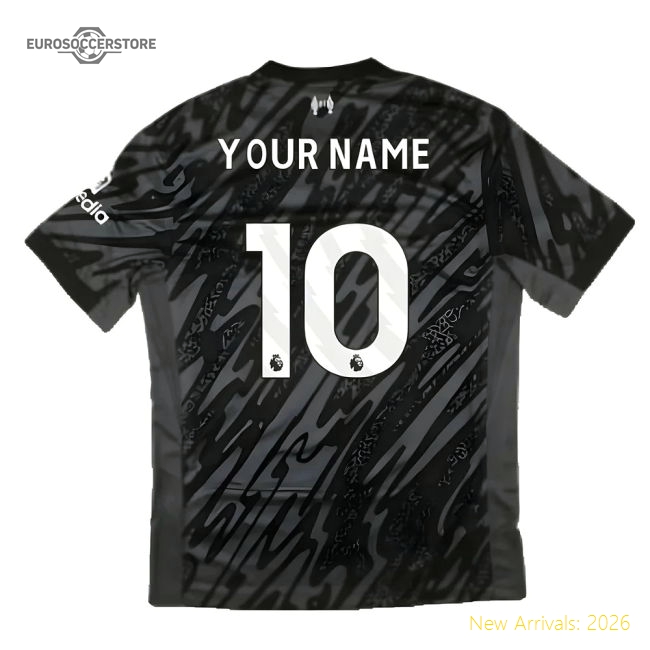 Premium 2024-2025 Liverpool Home Goalkeeper Shirt (black) (your Name