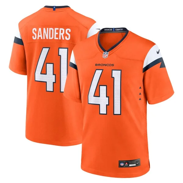 None Game NFL Jersey - Orange | High-Quality Football Apparel