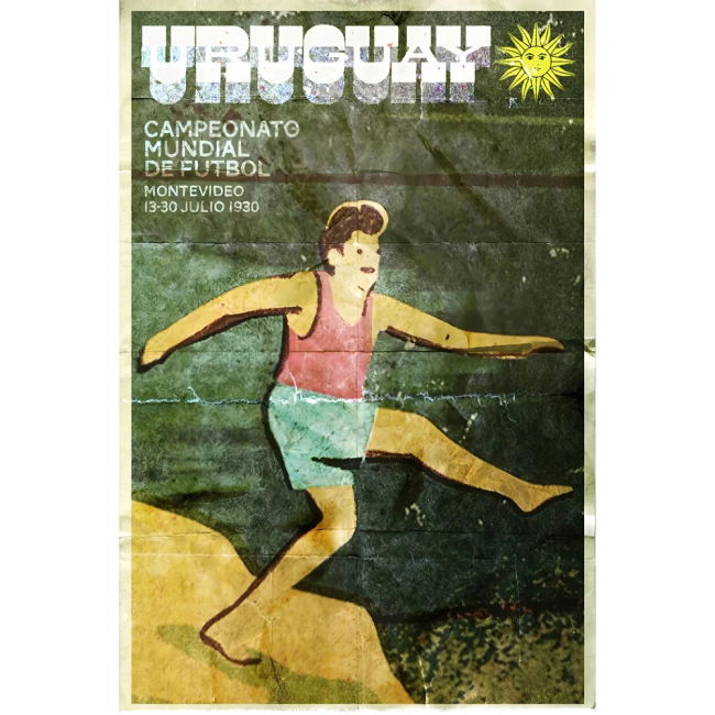 Athletic Pennarello: World Cup - Uruguay T-Shirt - White