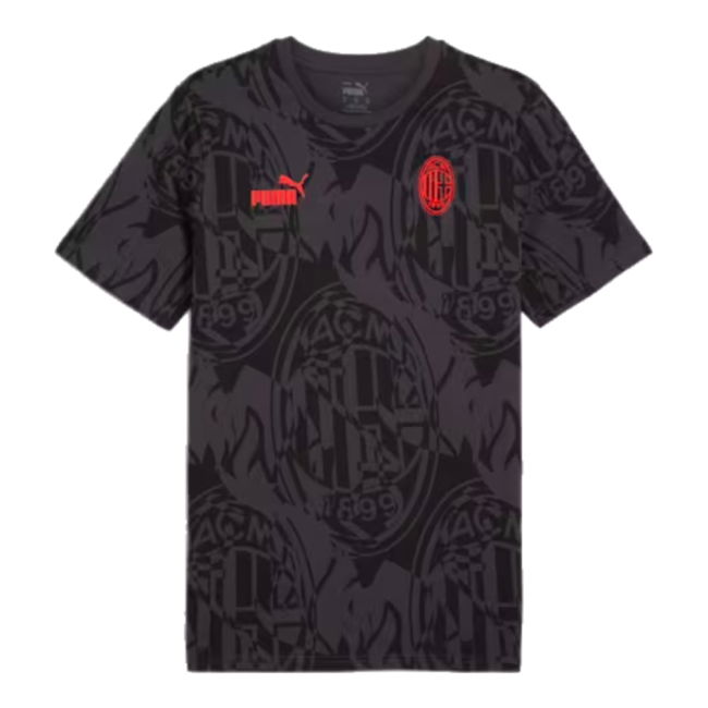 2024-2025 AC Milan ftblCulture Tee AOP (Black) (Kaka 22)