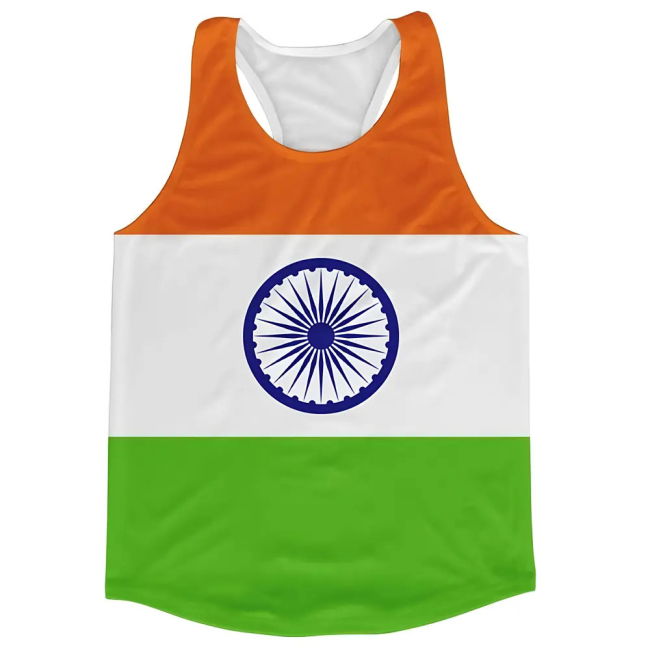 Tournament-Edition India Flag Running Vest Pro-Grade Exclusive-Design