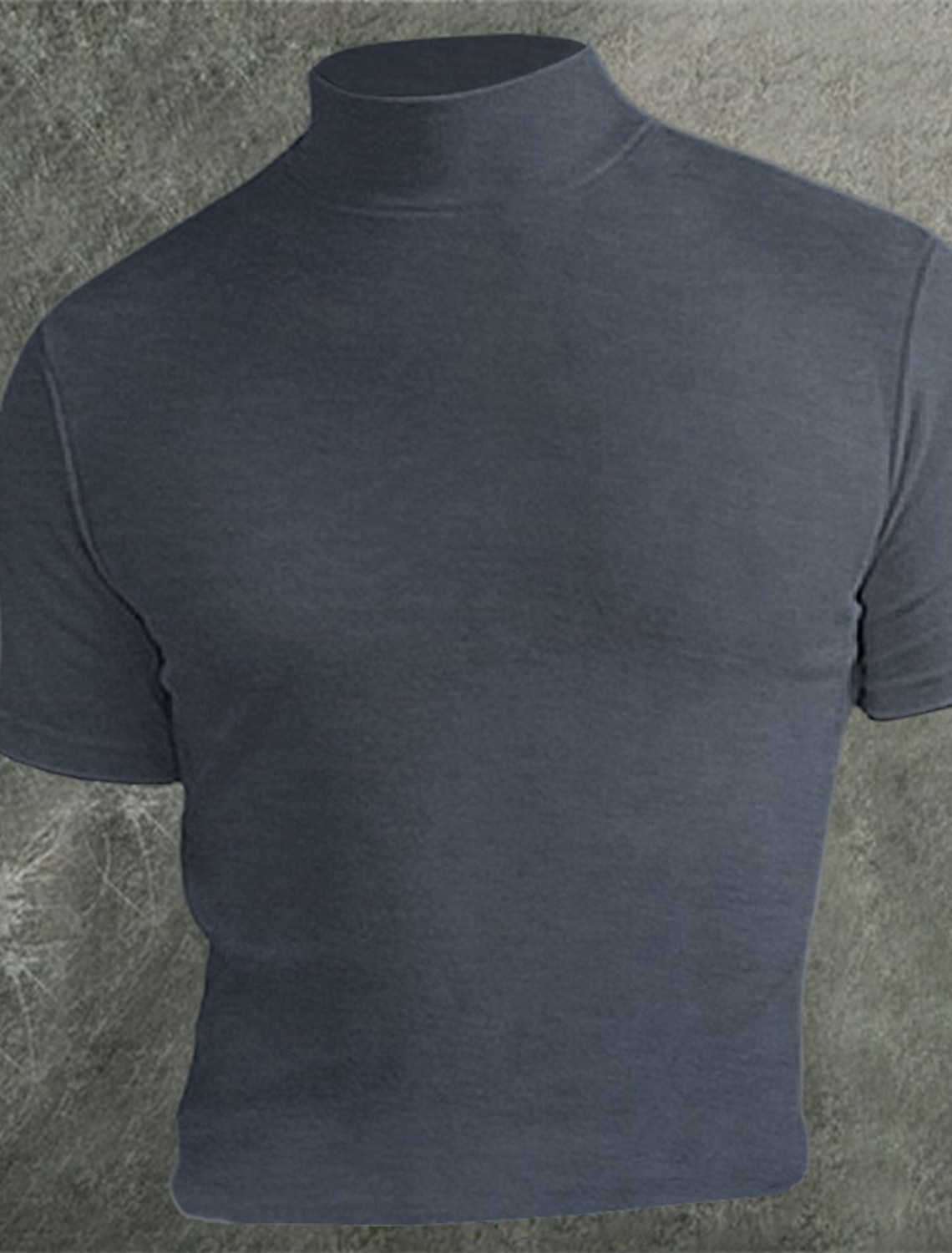 Men's T Shirt Mock Turtleneck Short Sleeves Turtleneck Stand Collar Summer Plain Designer Basic Modern Contemporary Vacation Street Going out Black Blue Dark Gray Top Tee for Men