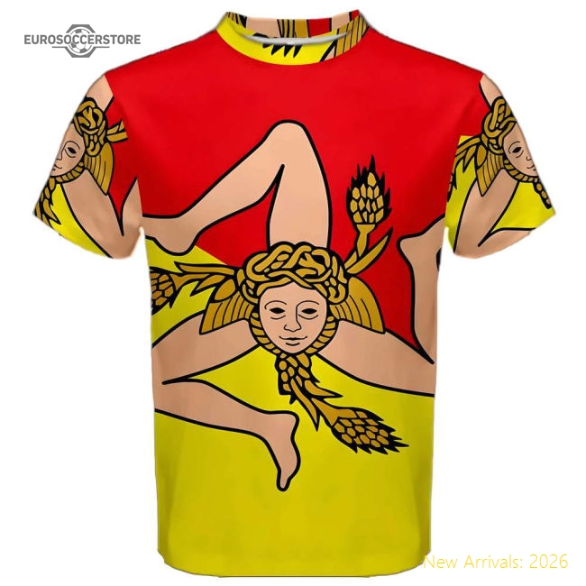 Sicily Coat Of Arms Sublimated Sports Game Wear Jersey Ready