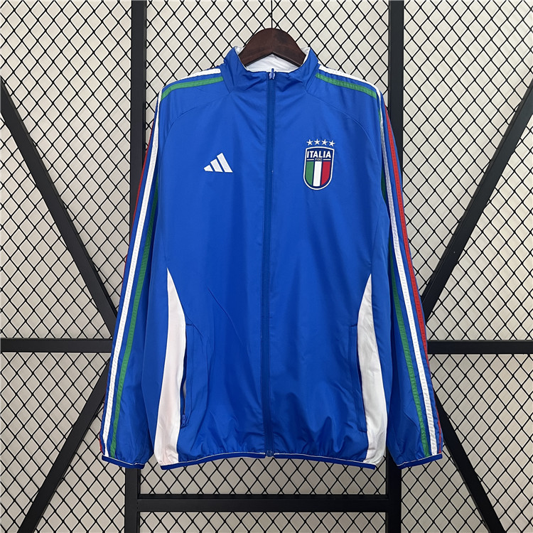UEFA Euro 2024 Italy Reversible Trench Jacket BlueWhite - Official