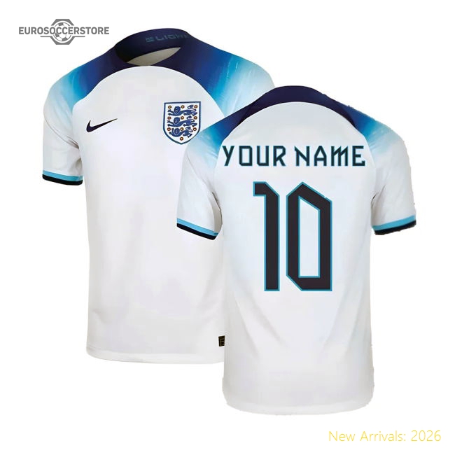 England Home Kit 2022-2023 Fan Wear Jersey For Match Days