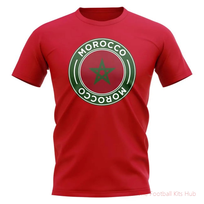 Morocco Football Badge T-Shirt (Red)
