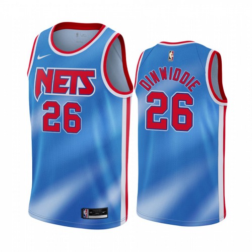 Nets #26 Spencer Dinwiddie Superior 2024 Icon NBA Jersey - Blue