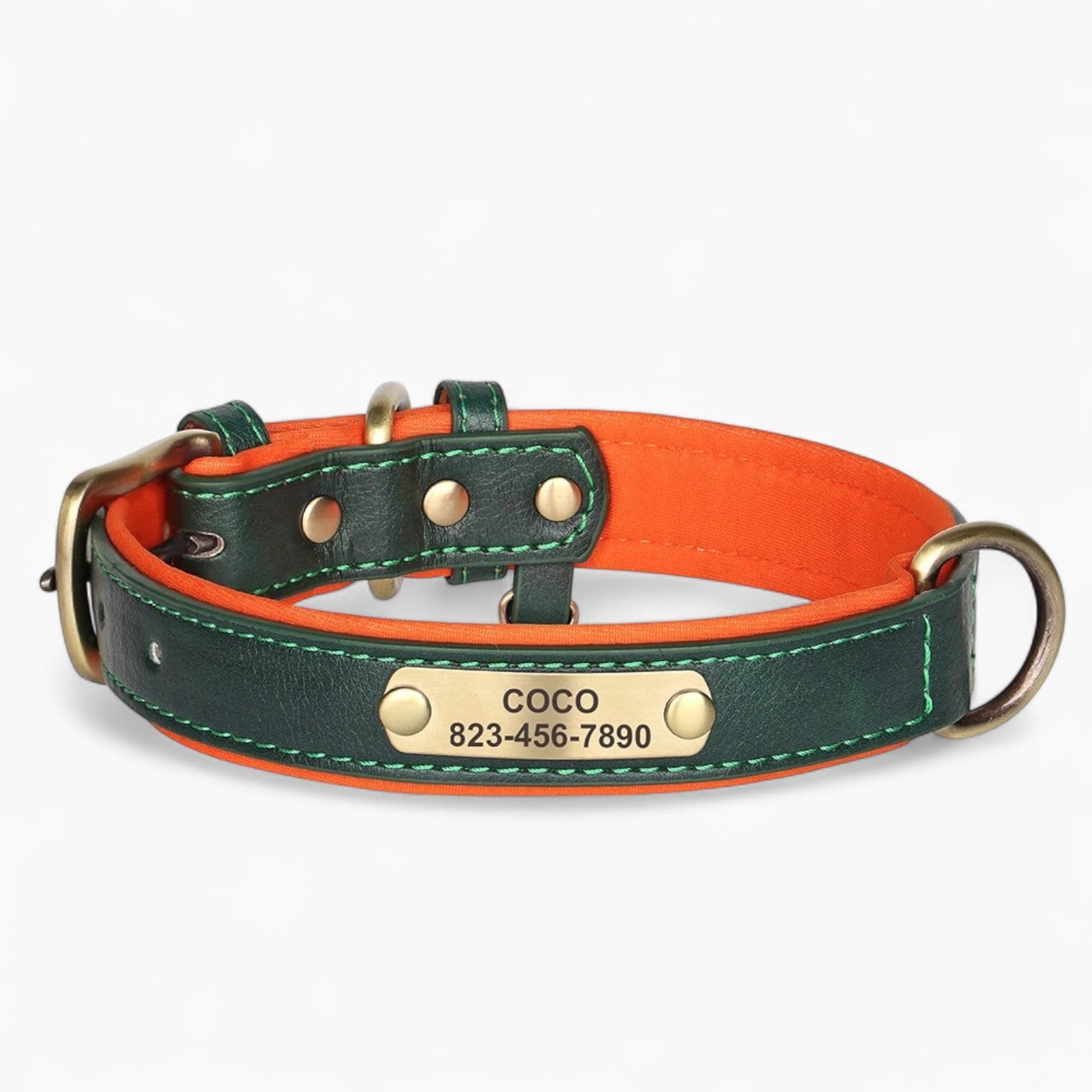 French Bulldog Taggio Frenchie Pu Leather Collar – Engraved