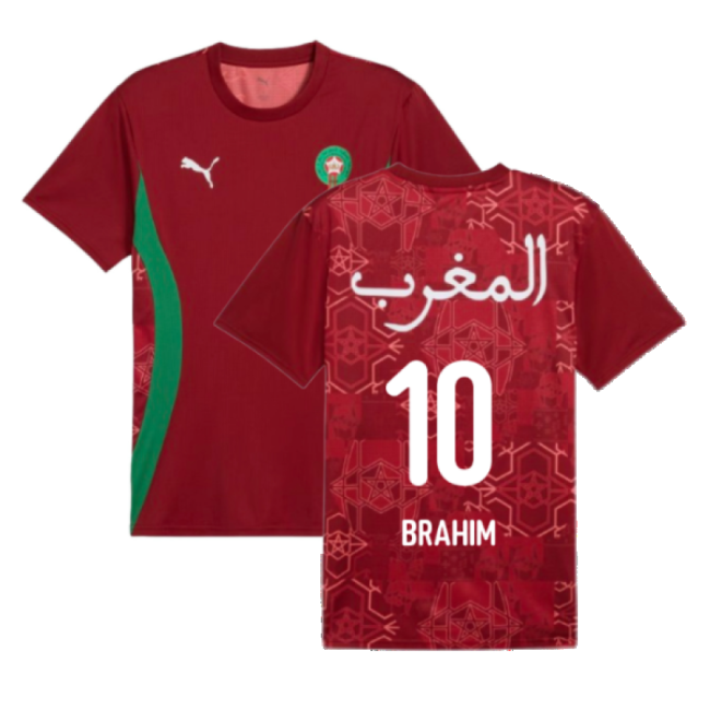 Collector'S-Item 2024-2025 Morocco Prematch Ss Jersey (Red) (Brahim