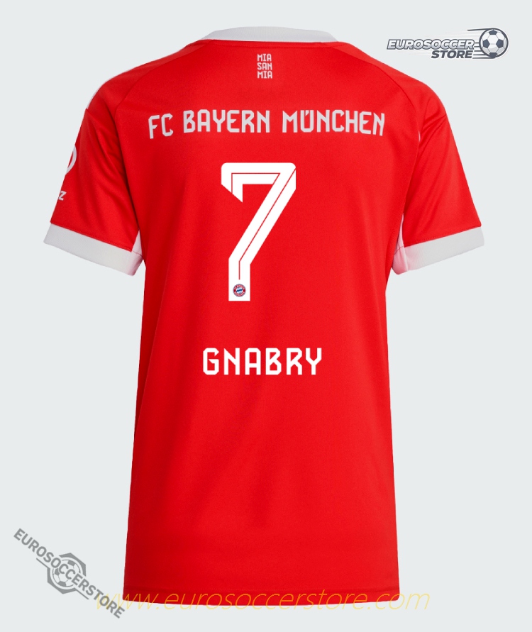 Women's Bayern Munich Home Jersey 25-26 with Gnabry 7 Printing