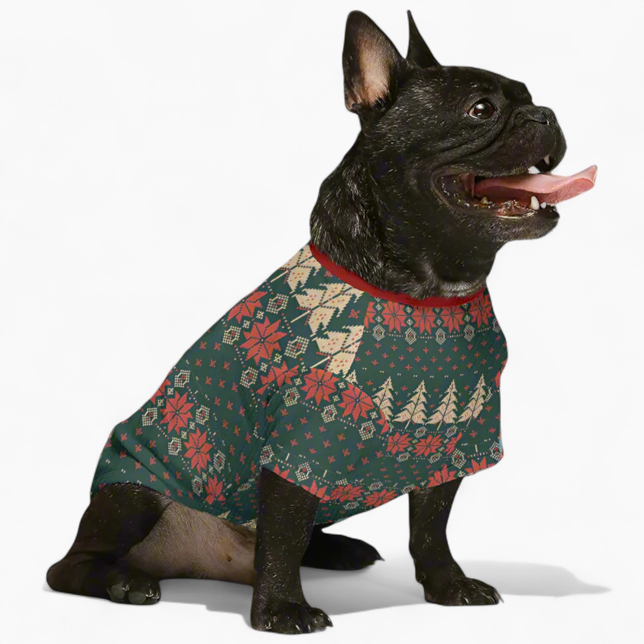 French Bulldog Daisy Wool Sweater For Frenchies Ugly Christmas Sweater Warm Dog Outfit