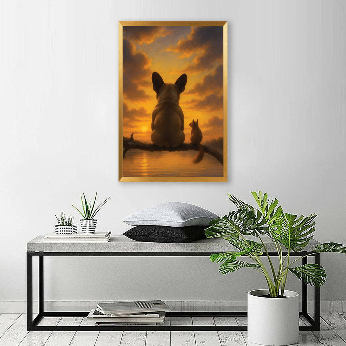 French Bulldog Chauncey Vertical Framed Poster • Wall Decoration Durable Dog Item