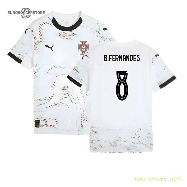 Soft Football Kids Jersey B.fernandes 2025-2026 Performance Fabric