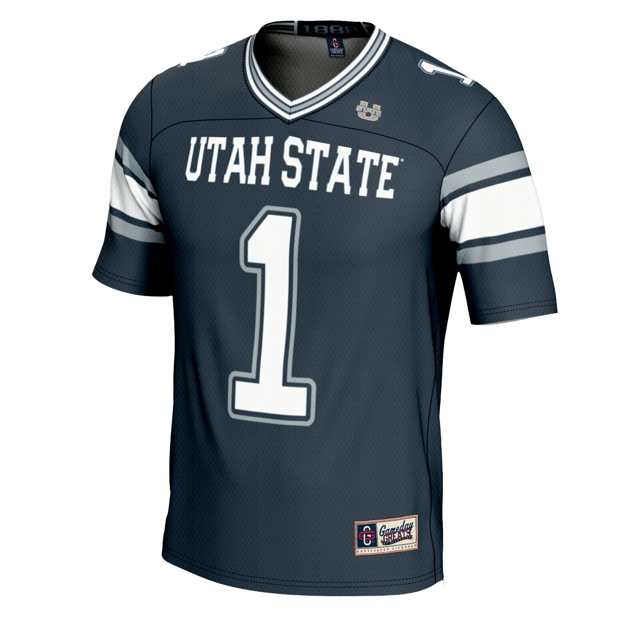 #1 Utah State Aggies GameDay Greats Football Jersey - Navy