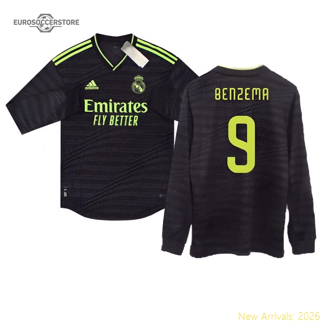 Real Madrid Long Sleeve Third Kit 2022-2023 Stadium Edition