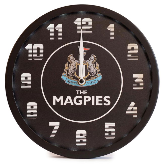 Newcastle Authorized Newcastle United FC LED Magpies Wall Clock