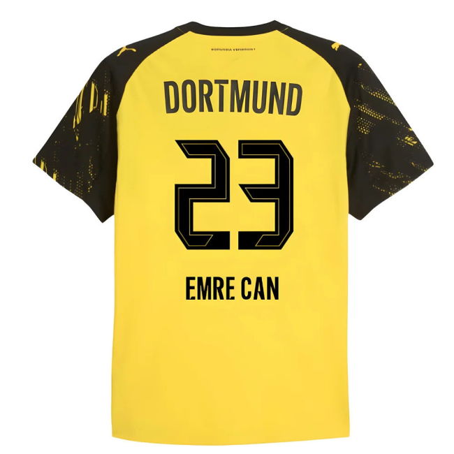 2025-2026 BVB Home Shirt (Emre Can 23) Antibacterial Moisture Wicking