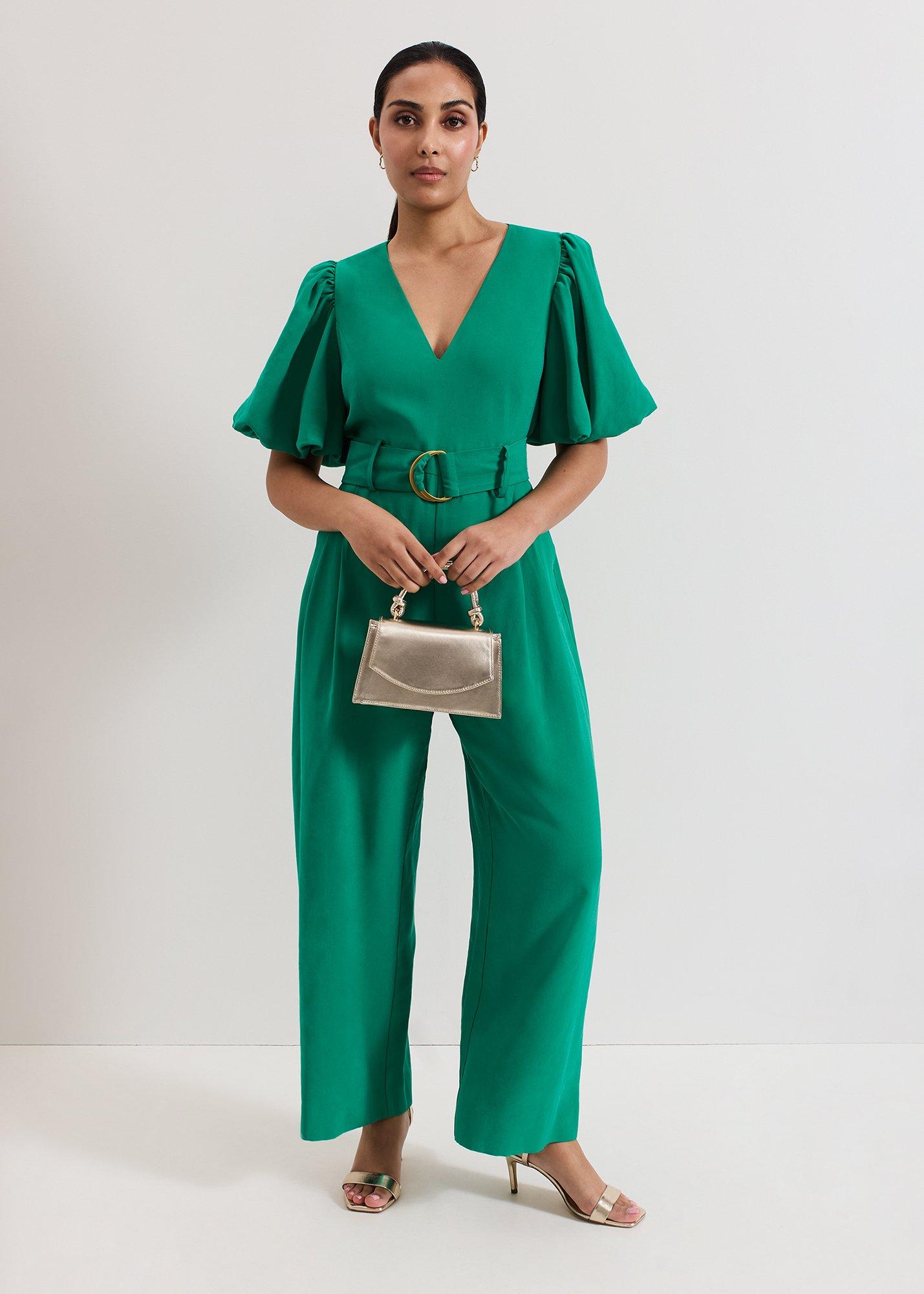 Petite Margot Puff Sleeve Jumpsuit