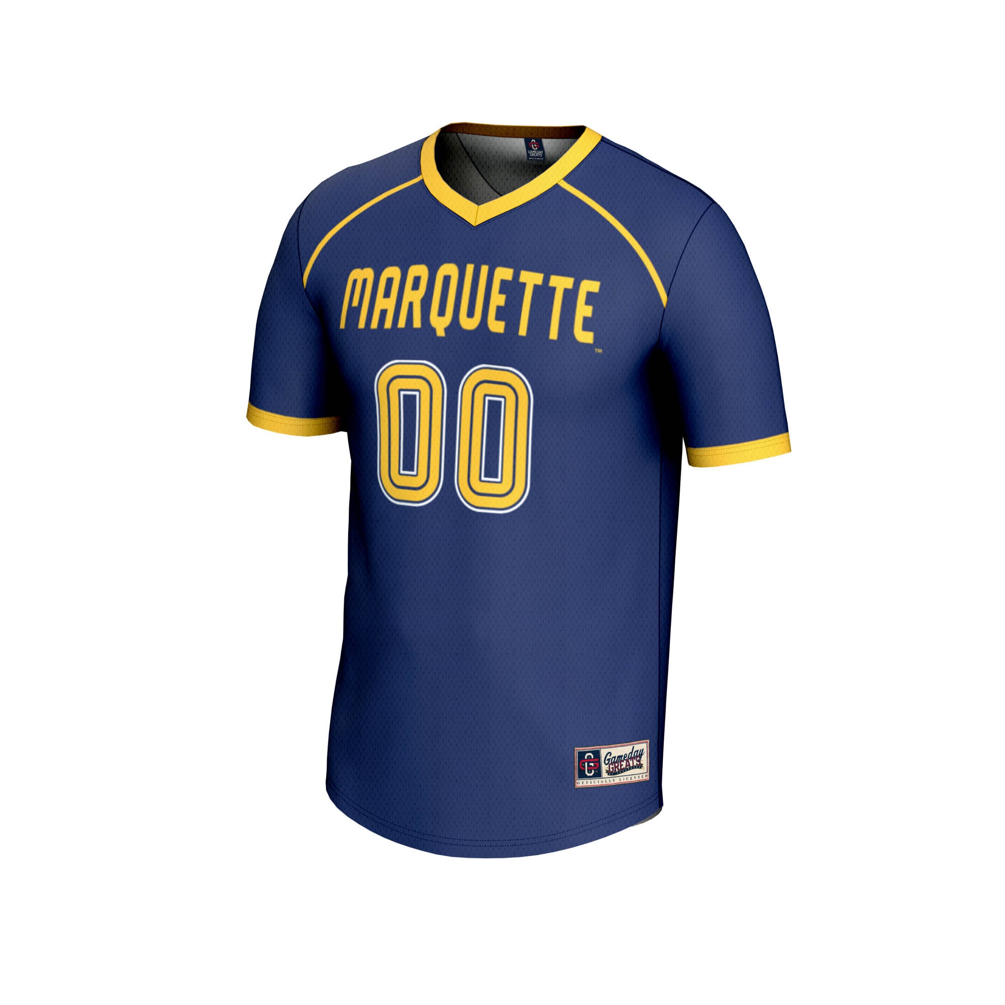 [NJP] Marquette Golden Eagles GameDay Greats Unisex NIL Pick-A-Player Women's Lacrosse Lightweight Jersey - Navy