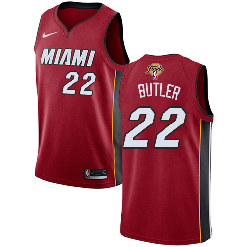Nike Heat #22 Jimmy Butler Red 2023 NBA Finals Patch Swingman Statement Edition Jersey