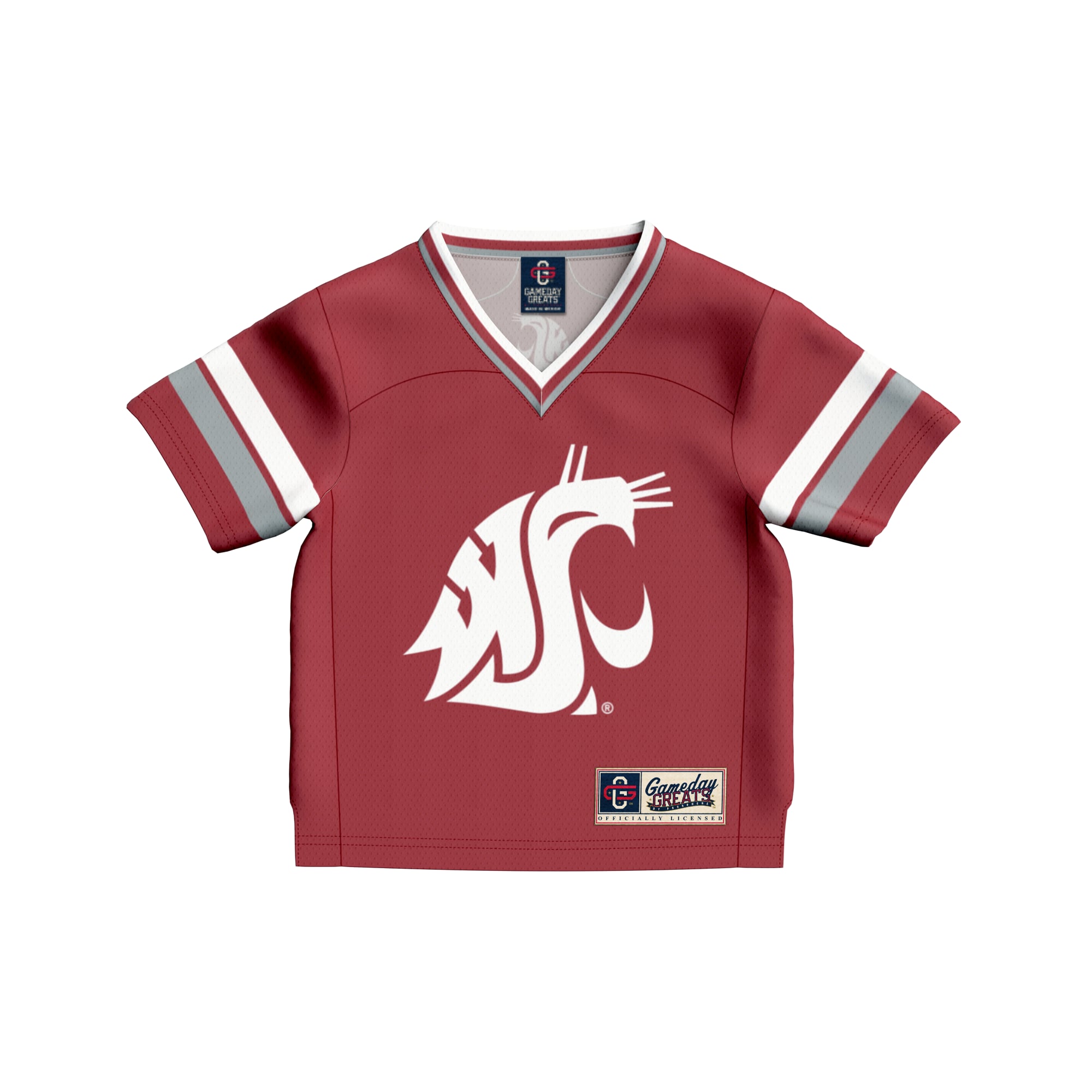 Infant #1 Crimson Washington State Cougars Lightweight Collegiate Football Fashion Jersey