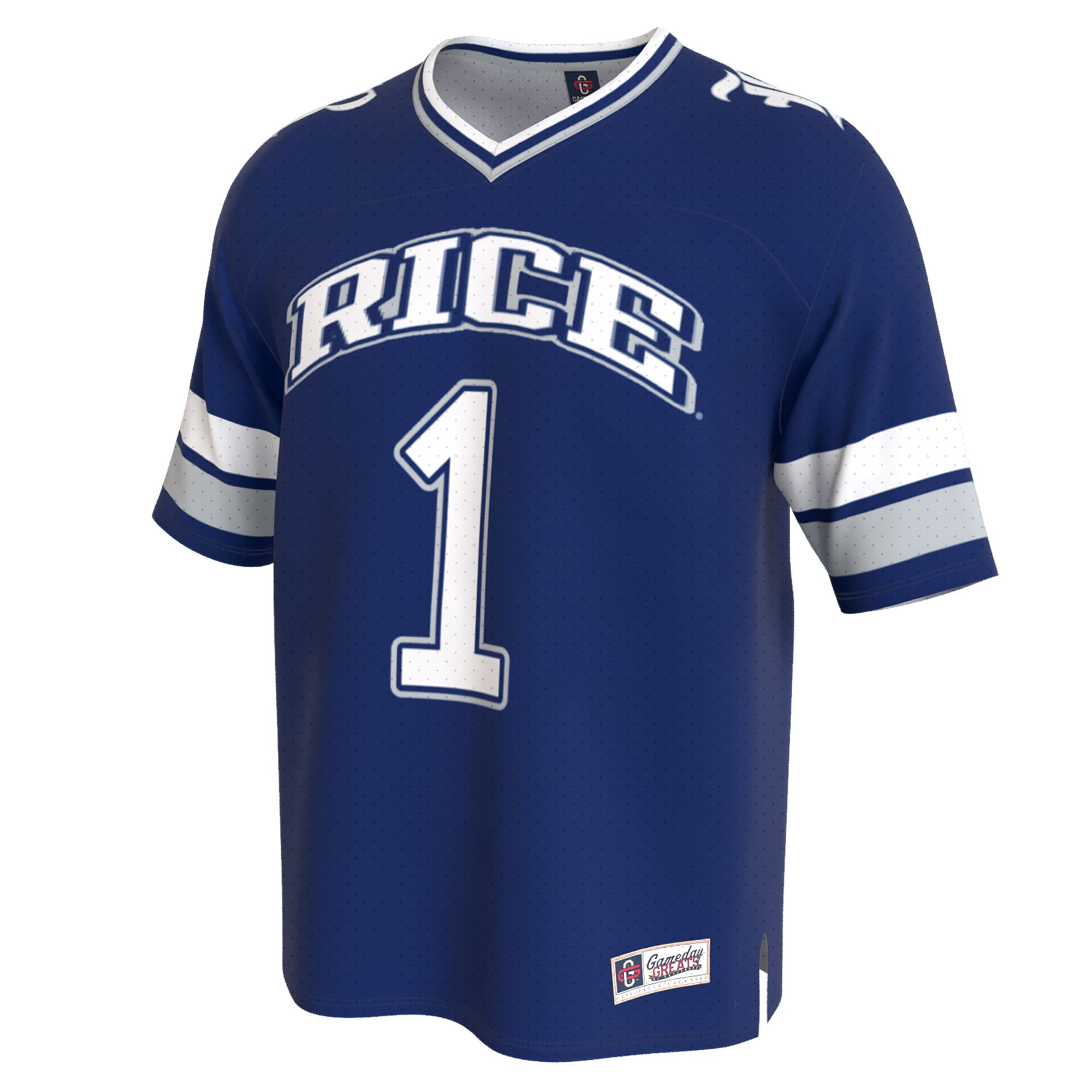[NJP] Rice Owls GameDay Greats Unisex Lightweight Collegiate Football Fashion Jersey - Navy