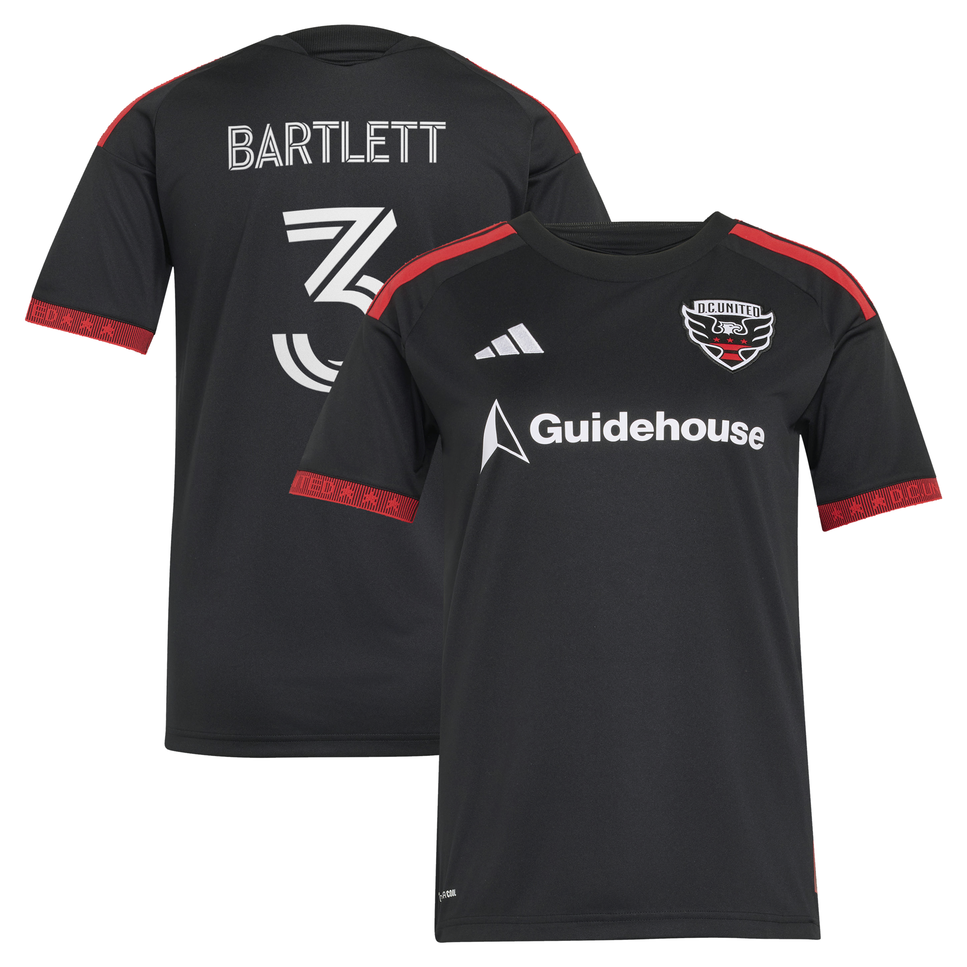 [SJH] Lucas Bartlett D.C. United Women's 2026 Black-and-Red Kit Replica Jersey - Black