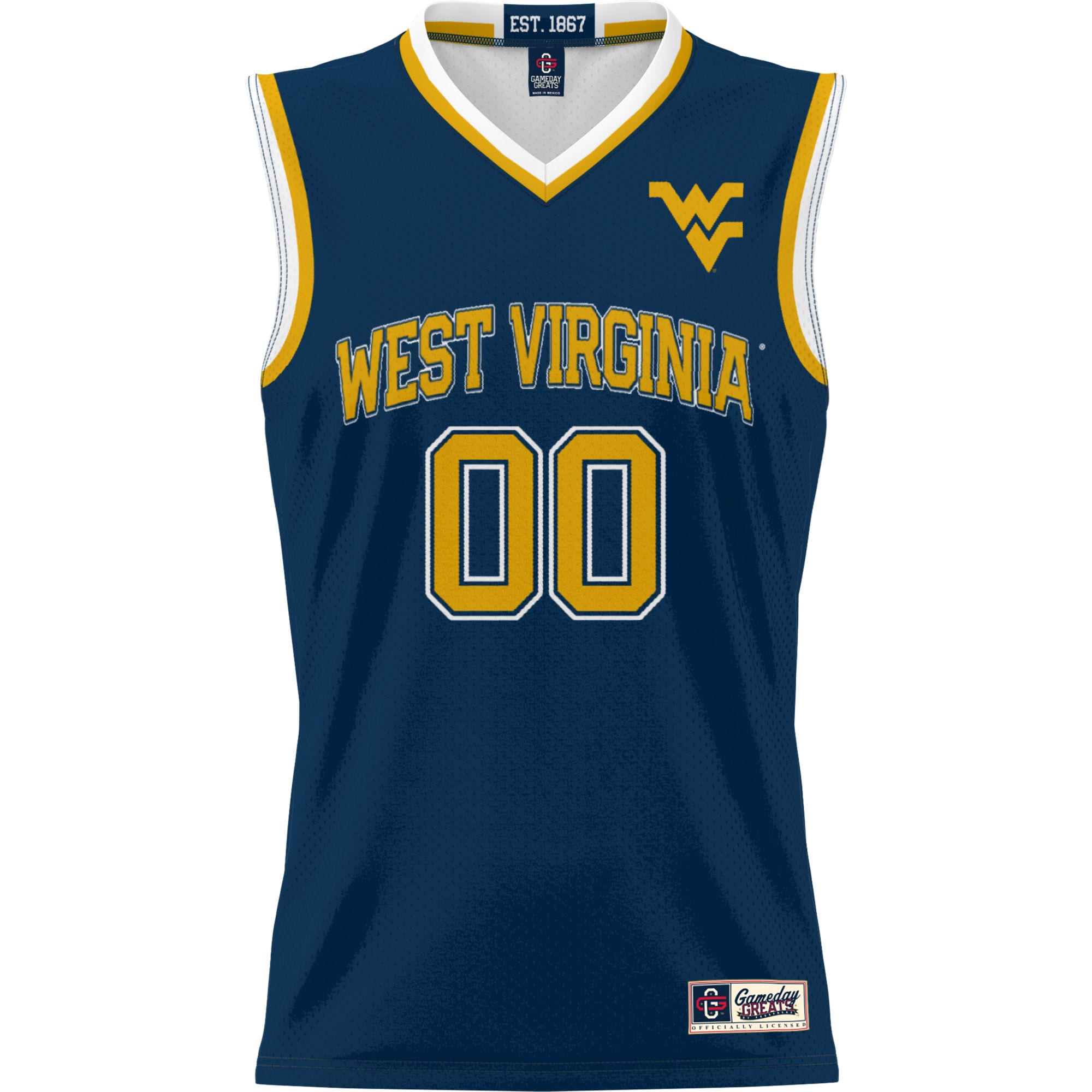 [NJP] West Virginia Mountaineers GameDay Greats Youth NIL Pick-A-Player Lightweight Women's Basketball Jersey - Navy