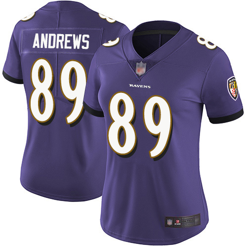 Authentic B R Ravens NFL #89 Mark Andrews Limited Purple Jersey