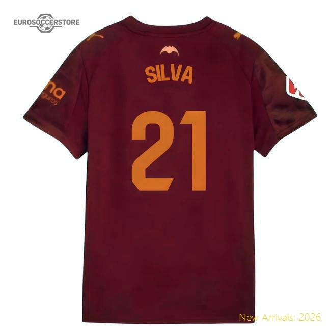 Valencia Laliga Santander Silva Away First-class Jersey Fabric