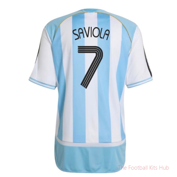 Team Football Argentina 2006 Reissue Home Shirt (Saviola 7)