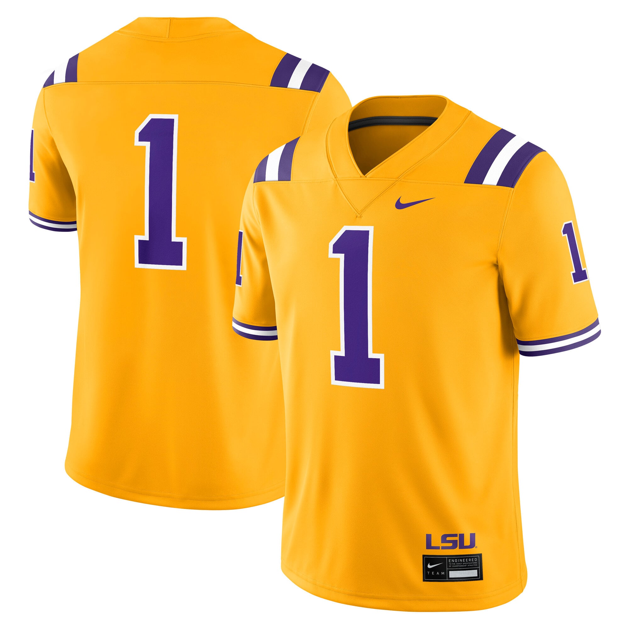 #1 LSU Tigers Nike Alternate Game Jersey - Gold