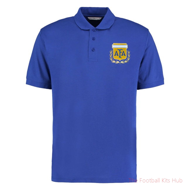 Argentina National Team Embroidered Polo Shirt (Royal Blue)
