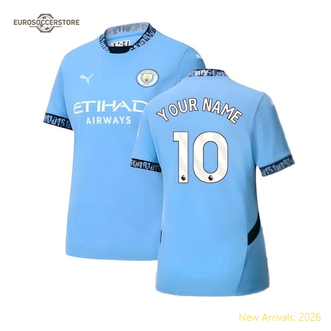 Manchester City 2024-25 Home Fan Version For Women Name) Football Shirt