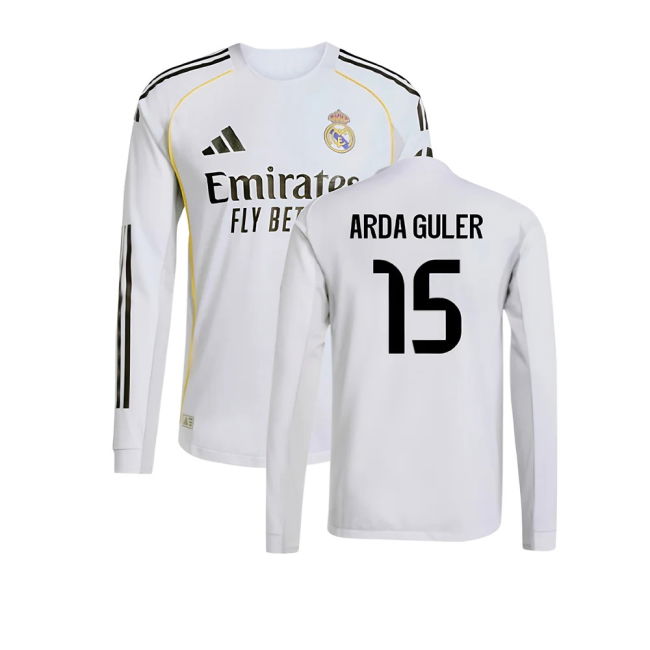 2025-2026 Real Madrid Home Modern Football Shirt (Arda Guler 15)