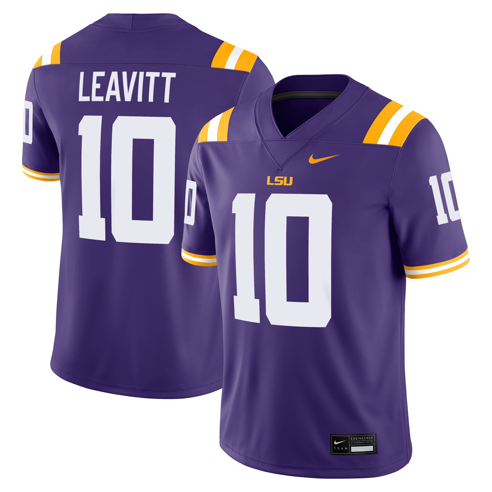 [NJP] Youth Sam Leavitt LSU Tigers Home Game Jersey - Purple
