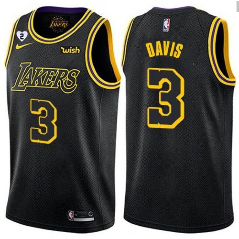 Classic Los Angeles Lakers 3 Jersey Black - Basketball Fan Gear