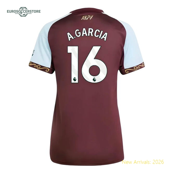 Aston Villa A.garcia Luxury Womens Jersey Advanced Textile