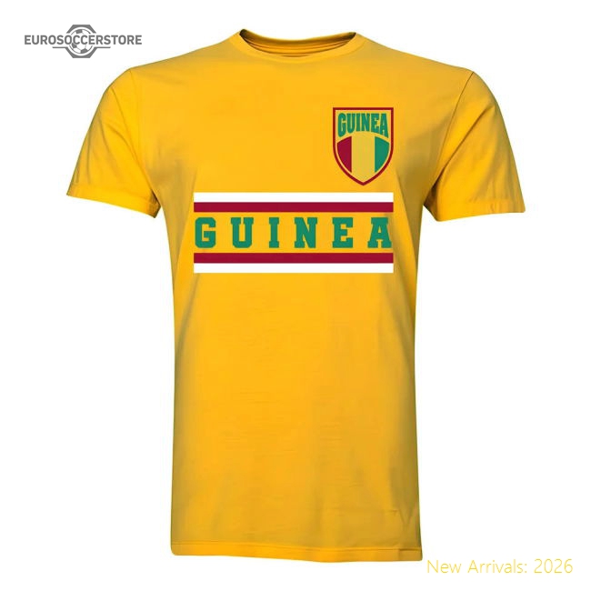 Exceptional Guinea Core Football Country T-shirt (yellow)