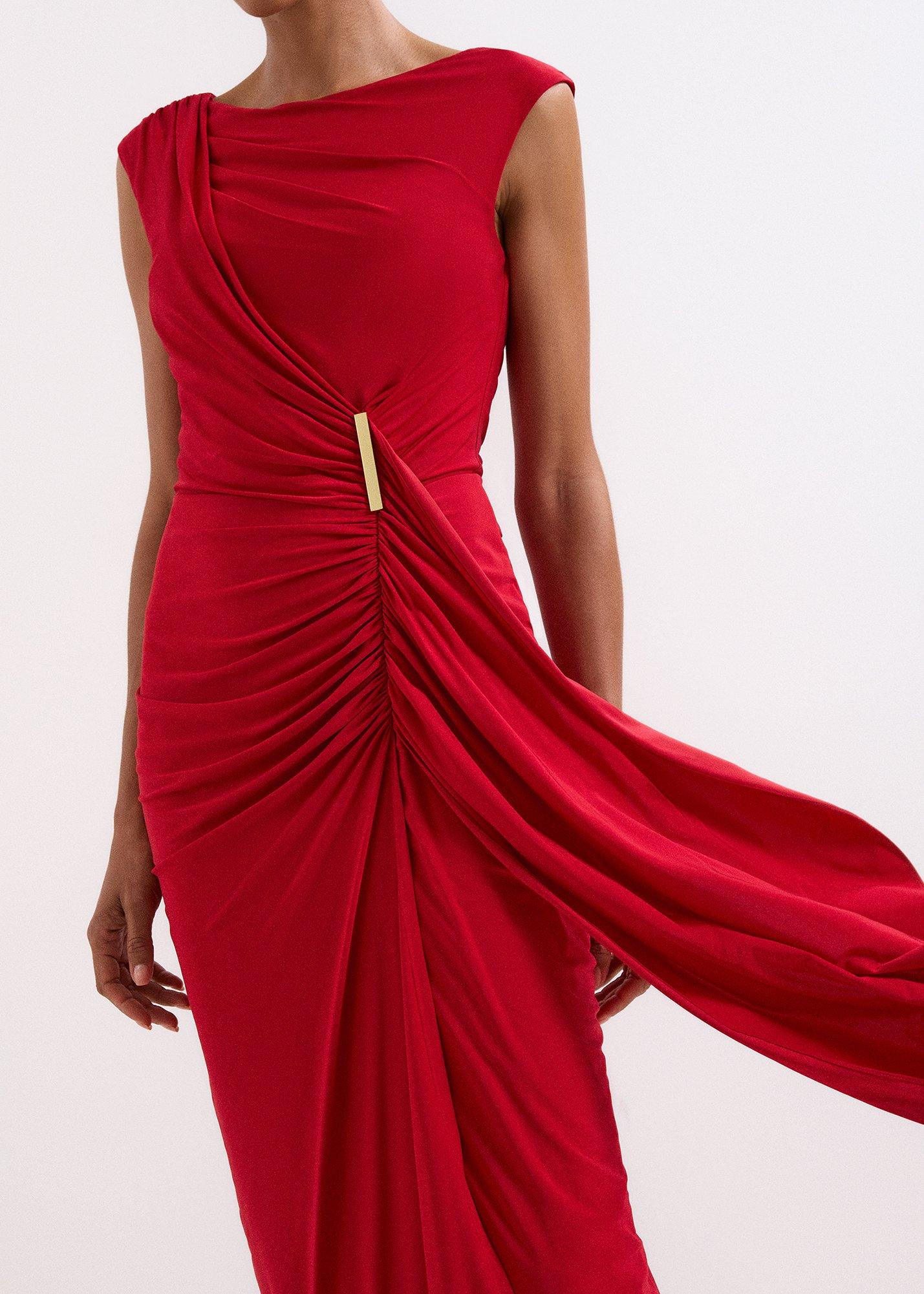 Petite Donna Red Maxi Dress