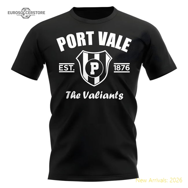 Port Vale Established Football T-Shirt (Black)