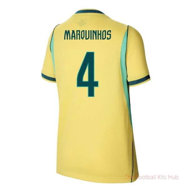 2026-2027 Brazil Home Shirt (Kids) (Marquinhos 4)