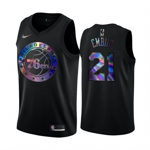 Nike 76ers Black Joel Embiid #21 Jersey - Economical Premium Quality