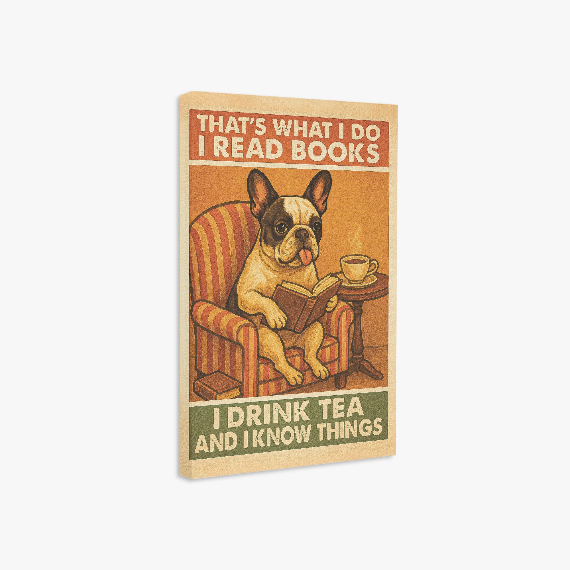 Read Books - Vertical Canvas Painting